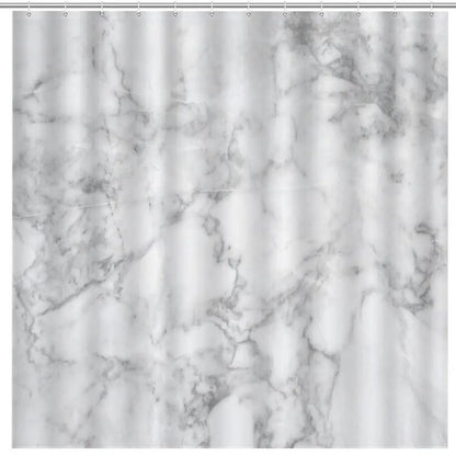 Marble Pattern Bathroom & Restroom Accessories, Shower Curtain Set For Bathroom, 4 Counts/set Including 1 Shower Curtain with 12 Hooks & 1 Toilet Lid Cover & 1 Rectangular Mat & 1 U-shaped Mat, Shower Curtain Sets