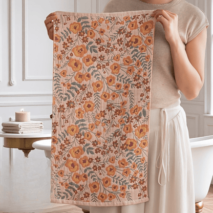 New Four-Layer Gauze Household Towel Set | Thickened, Soft, Absorbent, Quick-Drying Jacquard Hand Towel | Fresh, Pastoral Style Multi-Functional Hand Towel And Kitchen Towel