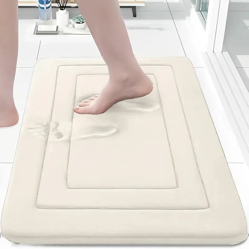 Memory foam bath mat, absorbent non-slip cushion rug, pvc bottom, kitchen sink, office carpet