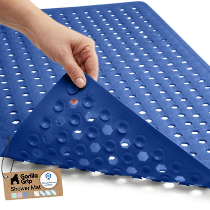 GORILLA GRIP Bath Tub Shower Mat, Bathtub Floor Liner, 35x16 White