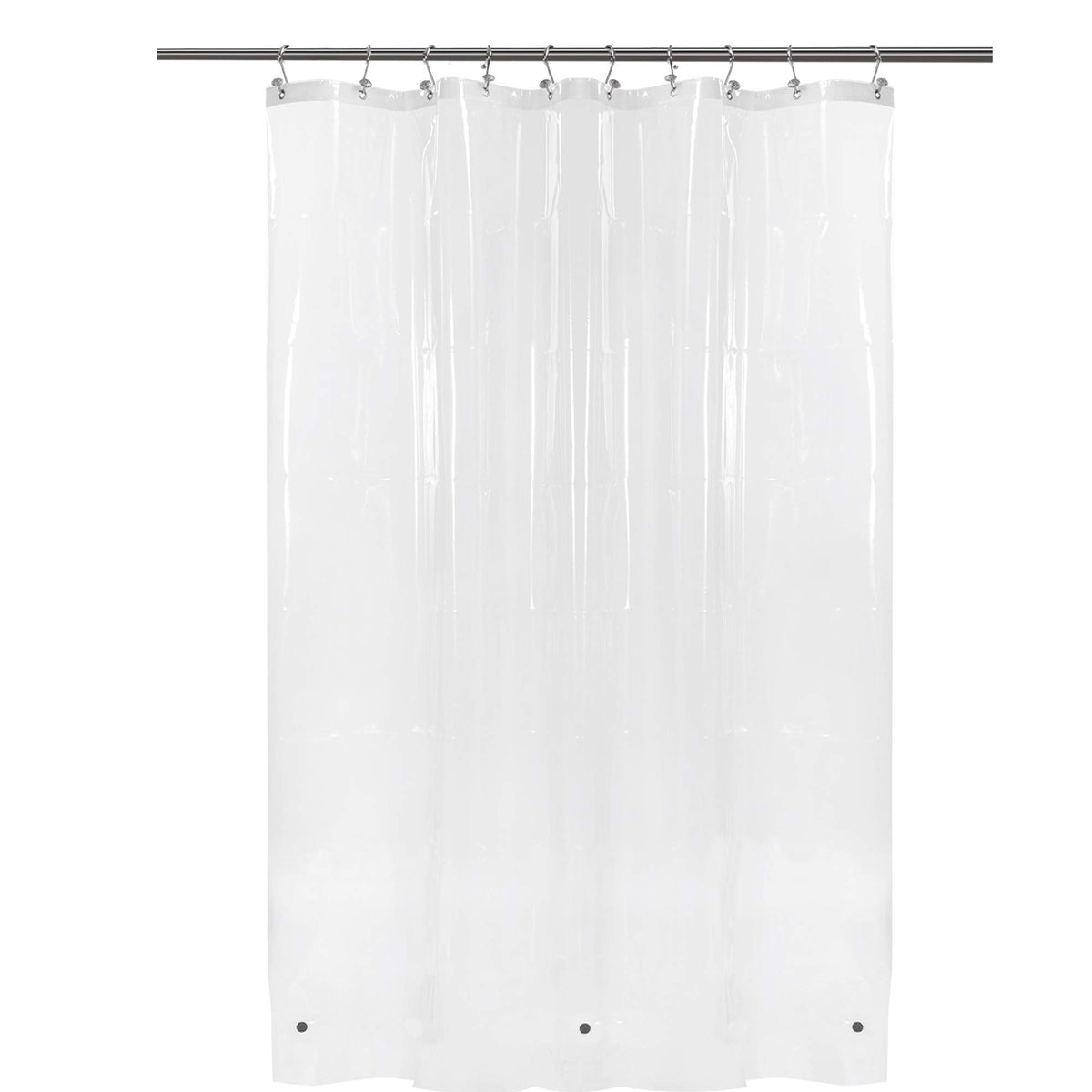 Barossa Design Oeko-tex Certified Shower Curtain Liner Standard Size, Clear