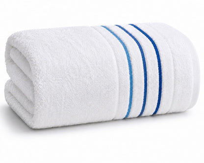 Bath Towels Set for Bathroom – Luxury 6-Piece Cotton Towels, Soft Absorbent & Quick Dry, 600 GSM Bath Towels for Bathroom, Hotel Spa Quality (White/Charcoal, 6- Bath Towel Set)