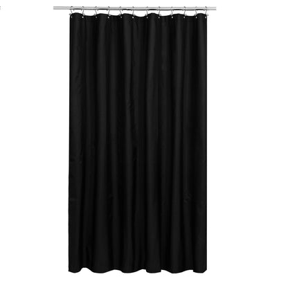 N&Y HOME Fabric Shower Curtain Liner with Magnets Standard Size, White