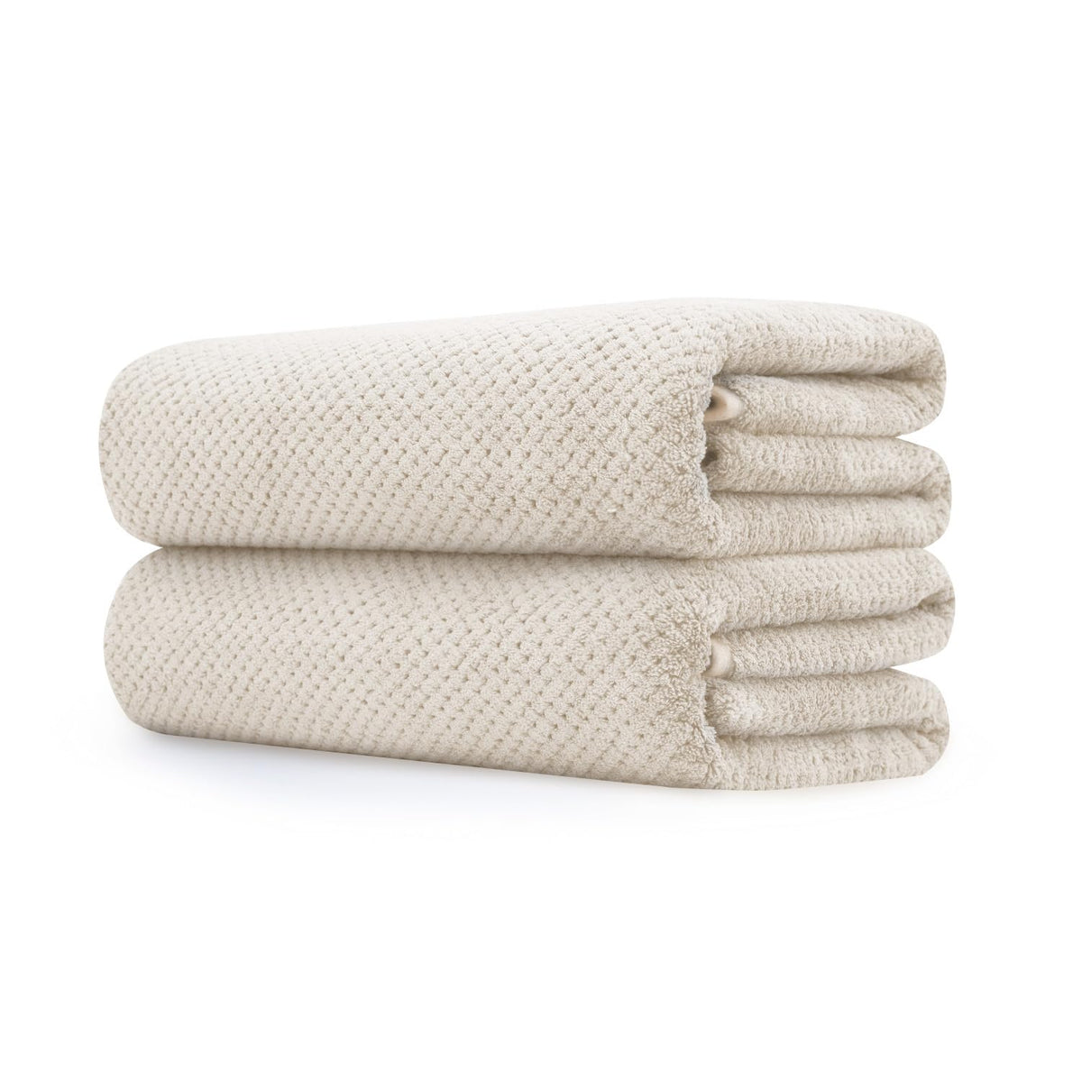 MaopaoBeauty 2 Pack Bath Towel Set 35" x 70", Extra Large Waffle Bath Towel Set, Microfiber Super Soft Highly Absorbent, Sturdy Quick Drying Towels for Bathroom, Gym, Sports, Yoga (2PCS Light Blue)