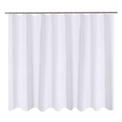 N&Y HOME Fabric Shower Curtain Liner with Magnets Standard Size, White