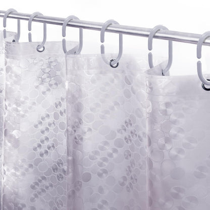 LiBa Shower Curtain PEVA 8G, 72x72 Inch Waterproof White