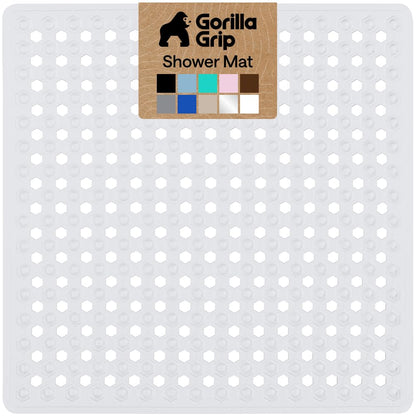 GORILLA GRIP Bath Tub Shower Mat, Bathtub Floor Liner, 35x16 White