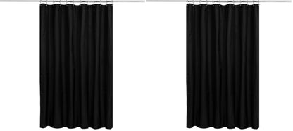 N&Y HOME Fabric Shower Curtain Liner with Magnets Standard Size, White