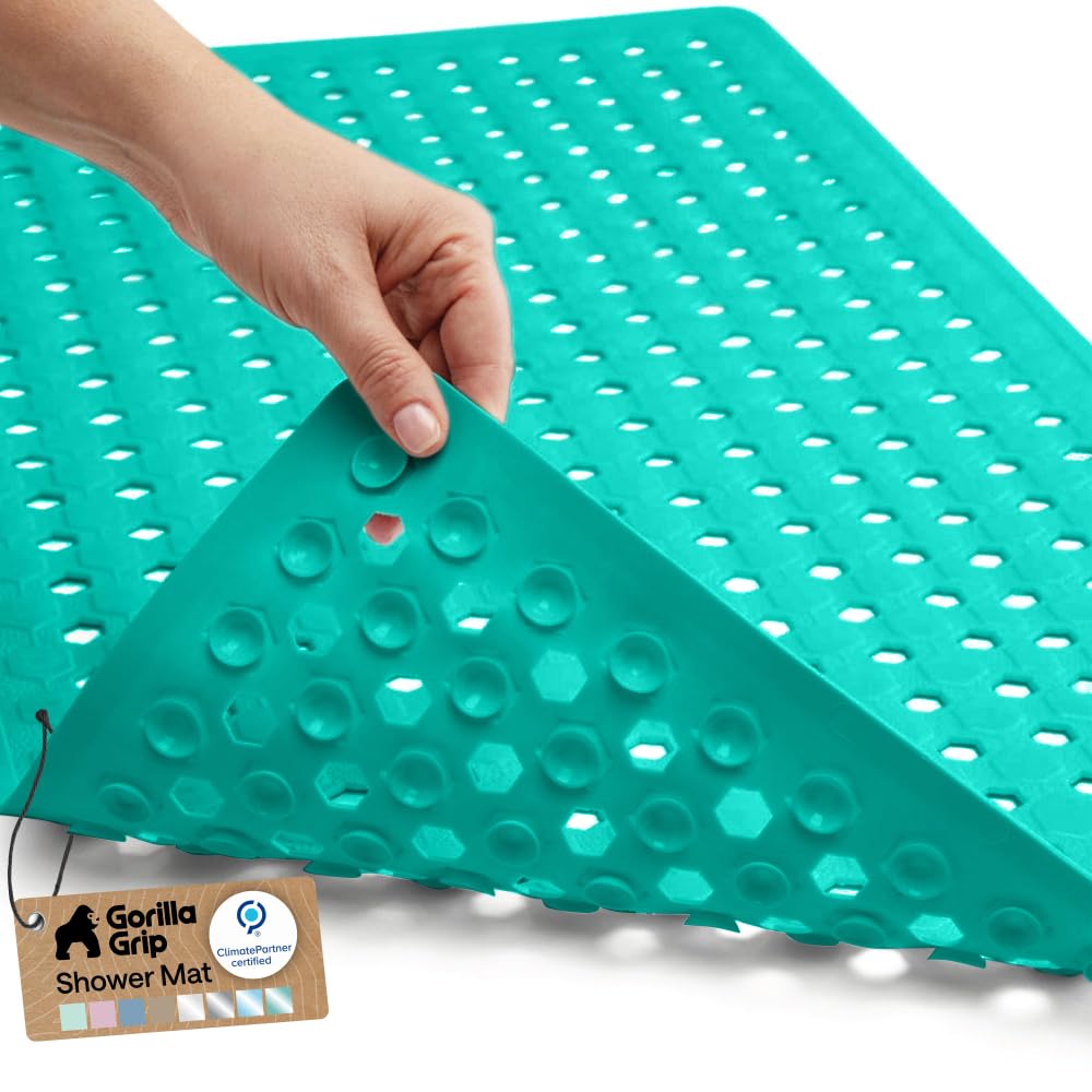 GORILLA GRIP Bath Tub Shower Mat, Bathtub Floor Liner, 35x16 White