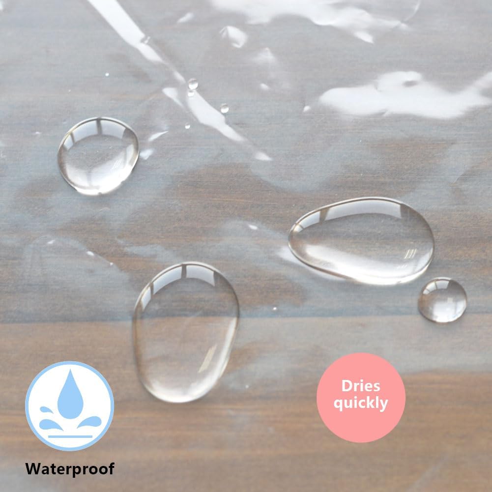 YISURE Short Shower Curtain Liner 48 Inch Length, Clear Peva for Walkin Tub