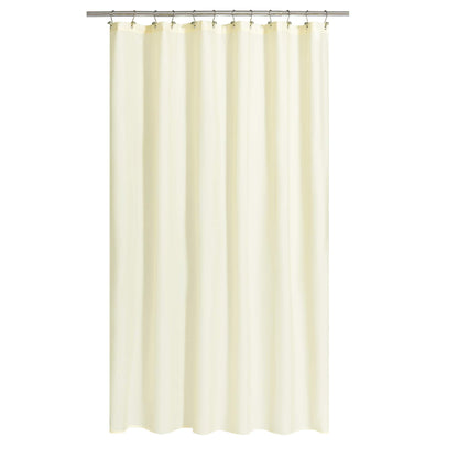 N&Y HOME Fabric Shower Curtain Liner with Magnets Standard Size, White