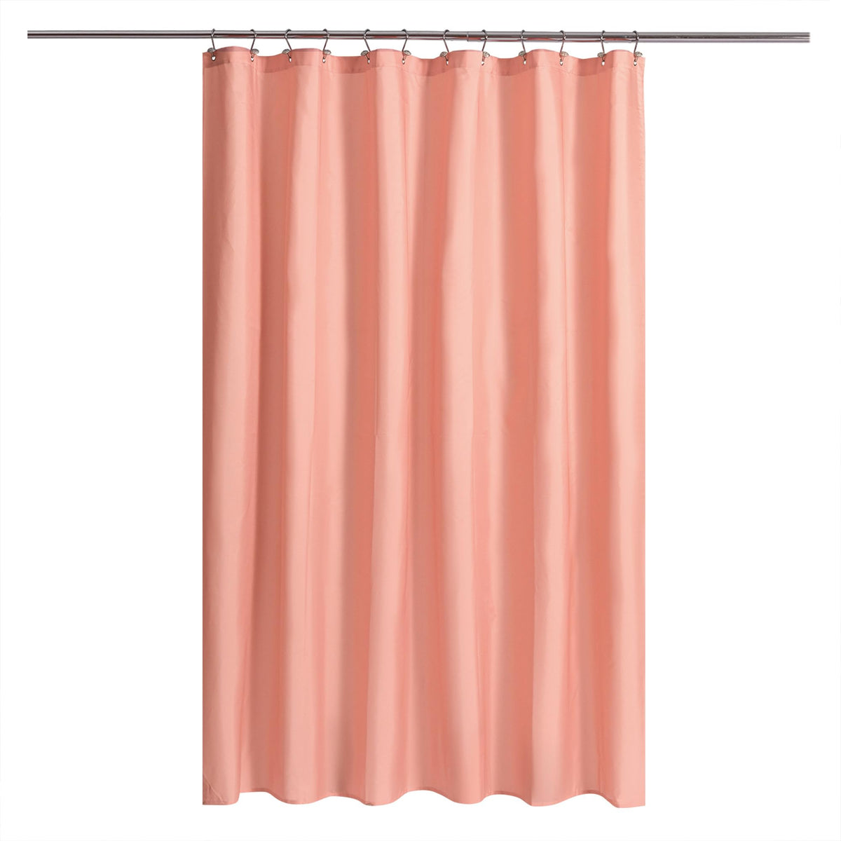 N&Y HOME Fabric Shower Curtain Liner with Magnets Standard Size, White