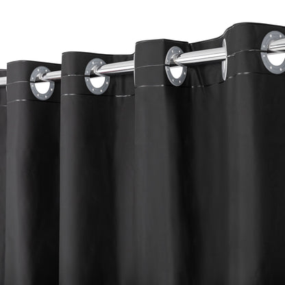 No Hook Shower Curtain or Liner, Standard Size 71 x 74, Pebble