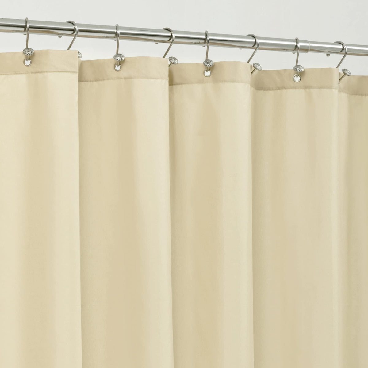ALYVIA SPRING Waterproof Fabric Shower Curtain or Liner Black, 72x72