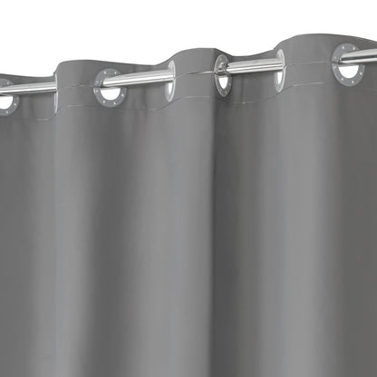 No Hook Shower Curtain or Liner, Standard Size 71 x 74, Pebble