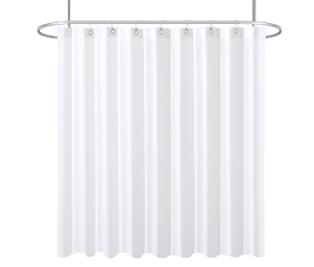 Fabric Shower Curtain Liner 72x72 Inch-White Standard Size Shower Liners