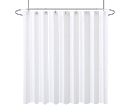 Fabric Shower Curtain Liner 72x72 Inch-White Standard Size Shower Liners