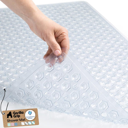GORILLA GRIP Bath Tub Shower Mat, Bathtub Floor Liner, 35x16 White