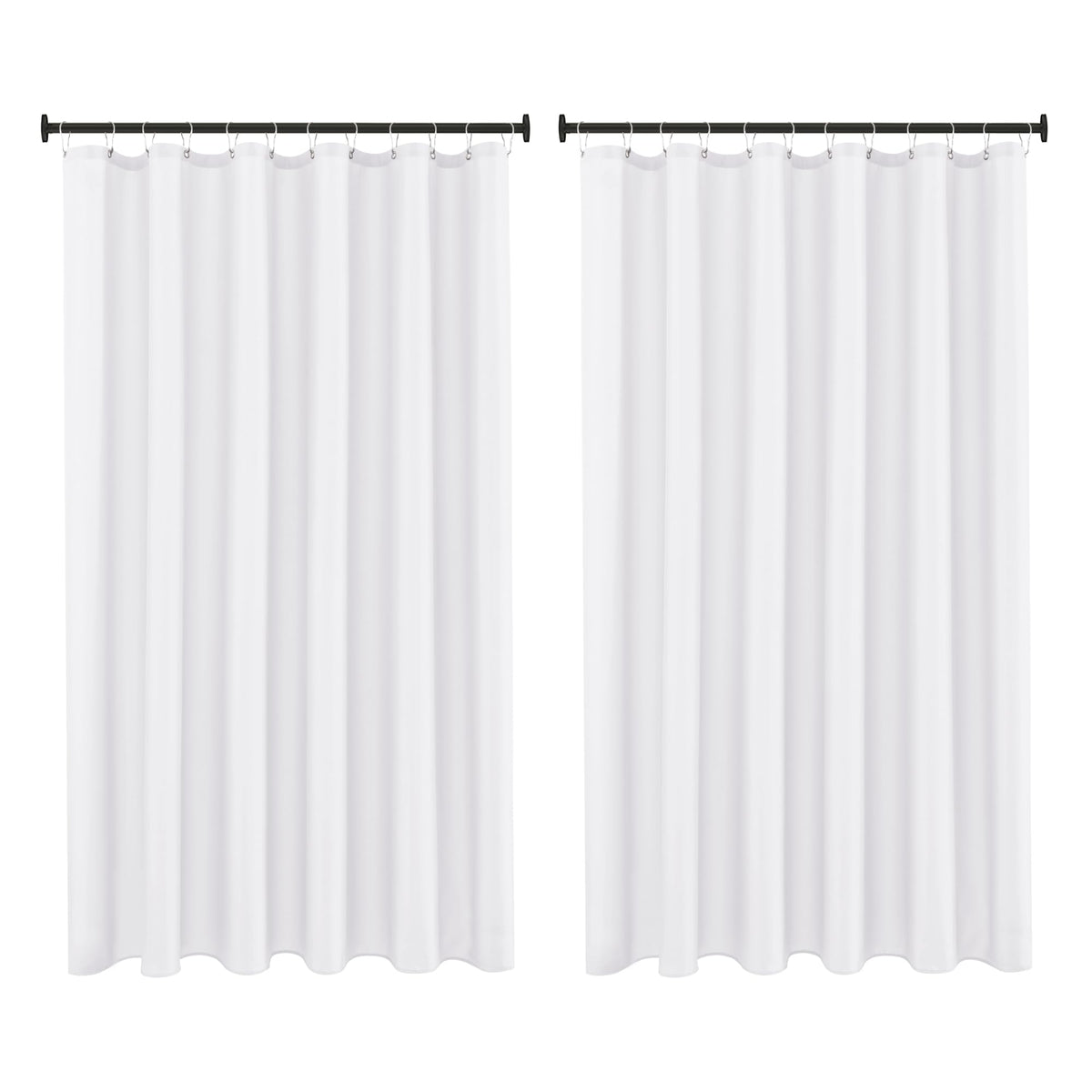 Fabric Shower Curtain Liner 72x72 Inch-White Standard Size Shower Liners