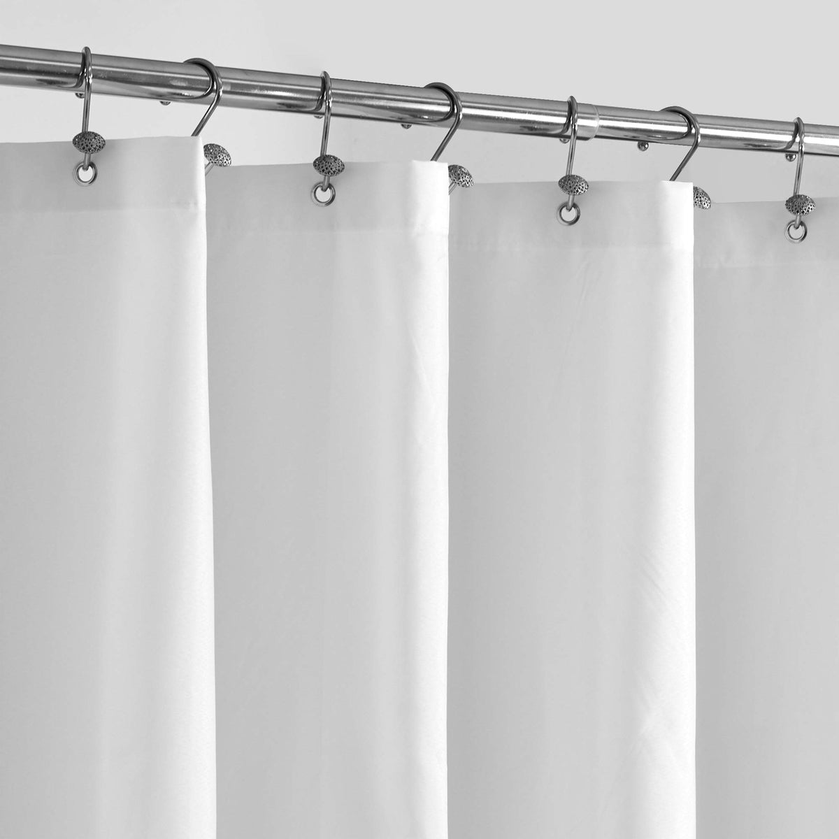 ALYVIA SPRING Waterproof Fabric Shower Curtain or Liner Black, 72x72