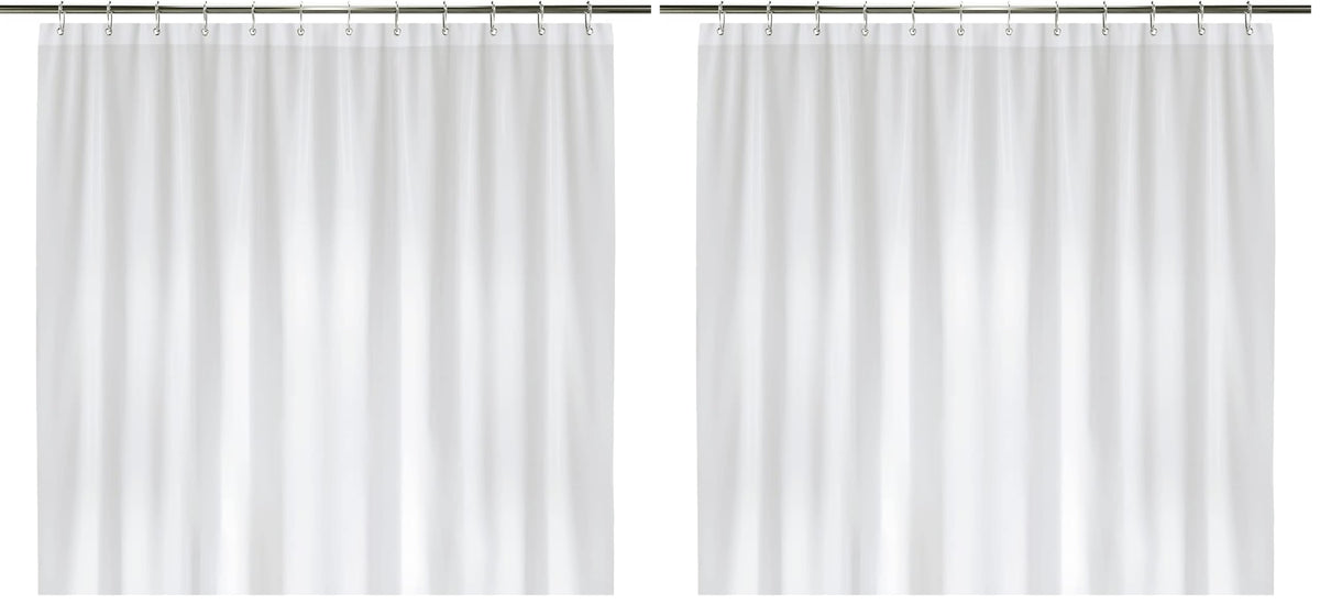 LiBa Shower Curtain PEVA 8G, 72x72 Inch Waterproof White