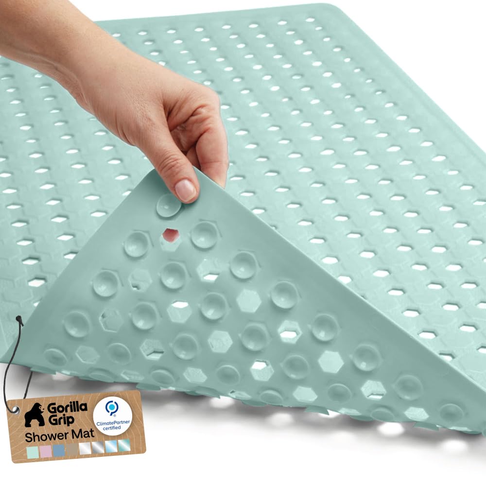 GORILLA GRIP Bath Tub Shower Mat, Bathtub Floor Liner, 35x16 White