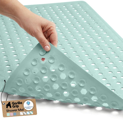 GORILLA GRIP Bath Tub Shower Mat, Bathtub Floor Liner, 35x16 White