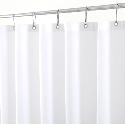 Fabric Shower Curtain Liner 72x72 Inch-White Standard Size Shower Liners