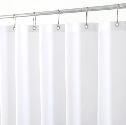Fabric Shower Curtain Liner 72x72 Inch-White Standard Size Shower Liners