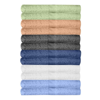 KAHAF Collection 6-Pack Bath Towels - Lightweight - Extra Absorbent - 100% Cotton - Shower towels (Multi, 27 inchesx54 inches)