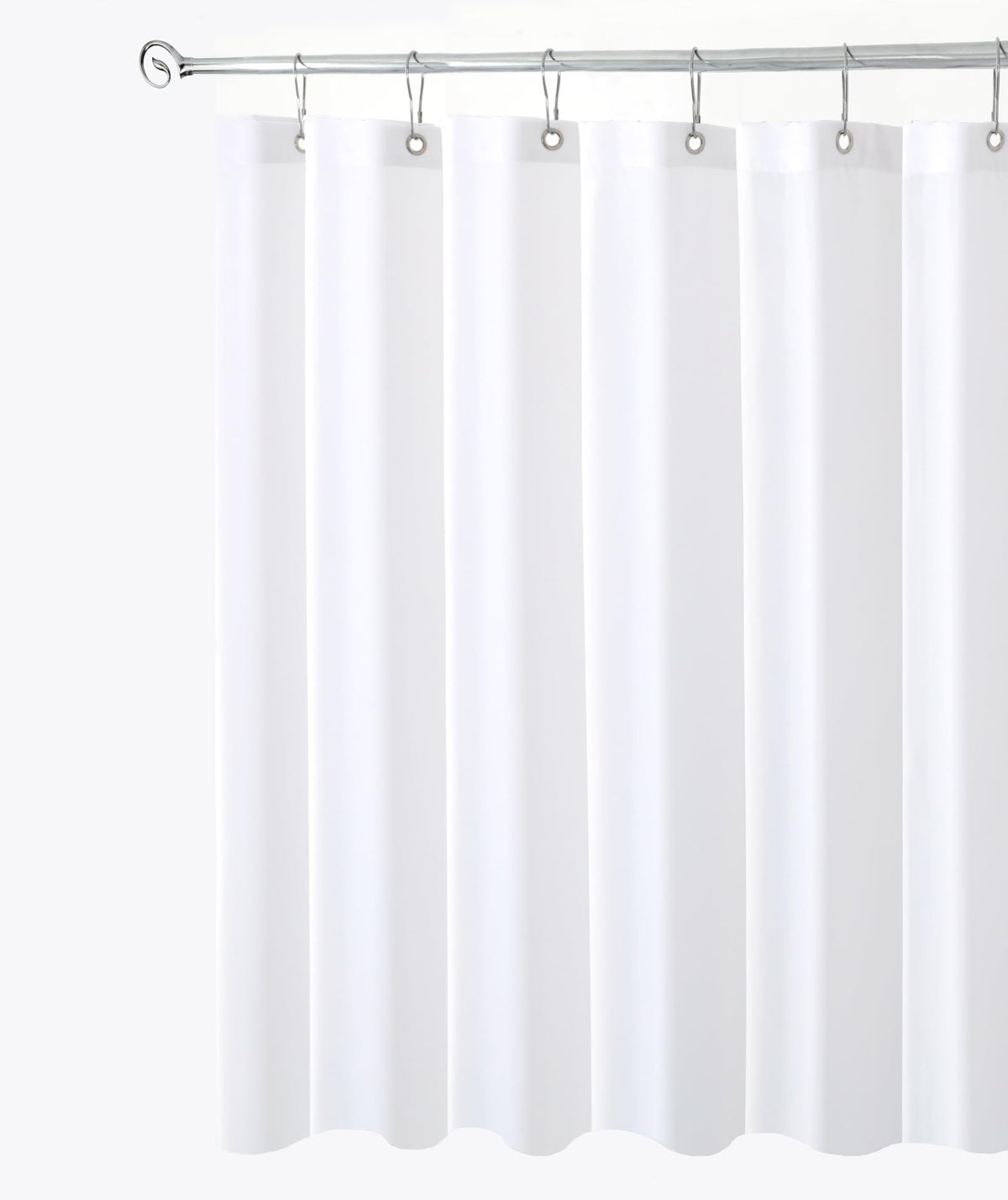 Fabric Shower Curtain Liner 72x72 Inch-White Standard Size Shower Liners
