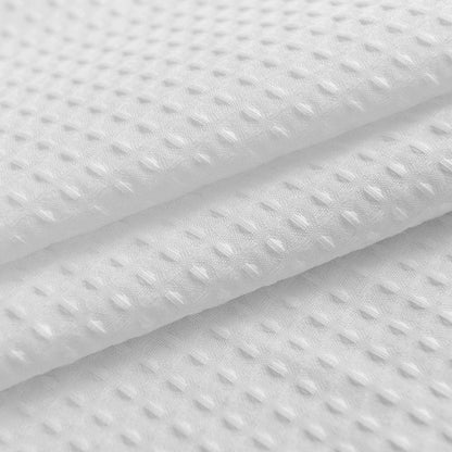 Barossa Design Waffle Weave Extra Long Shower Curtain White 84 Inch Length