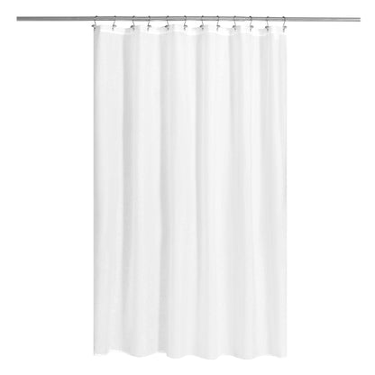 N&Y HOME Fabric Shower Curtain Liner with Magnets Standard Size, White