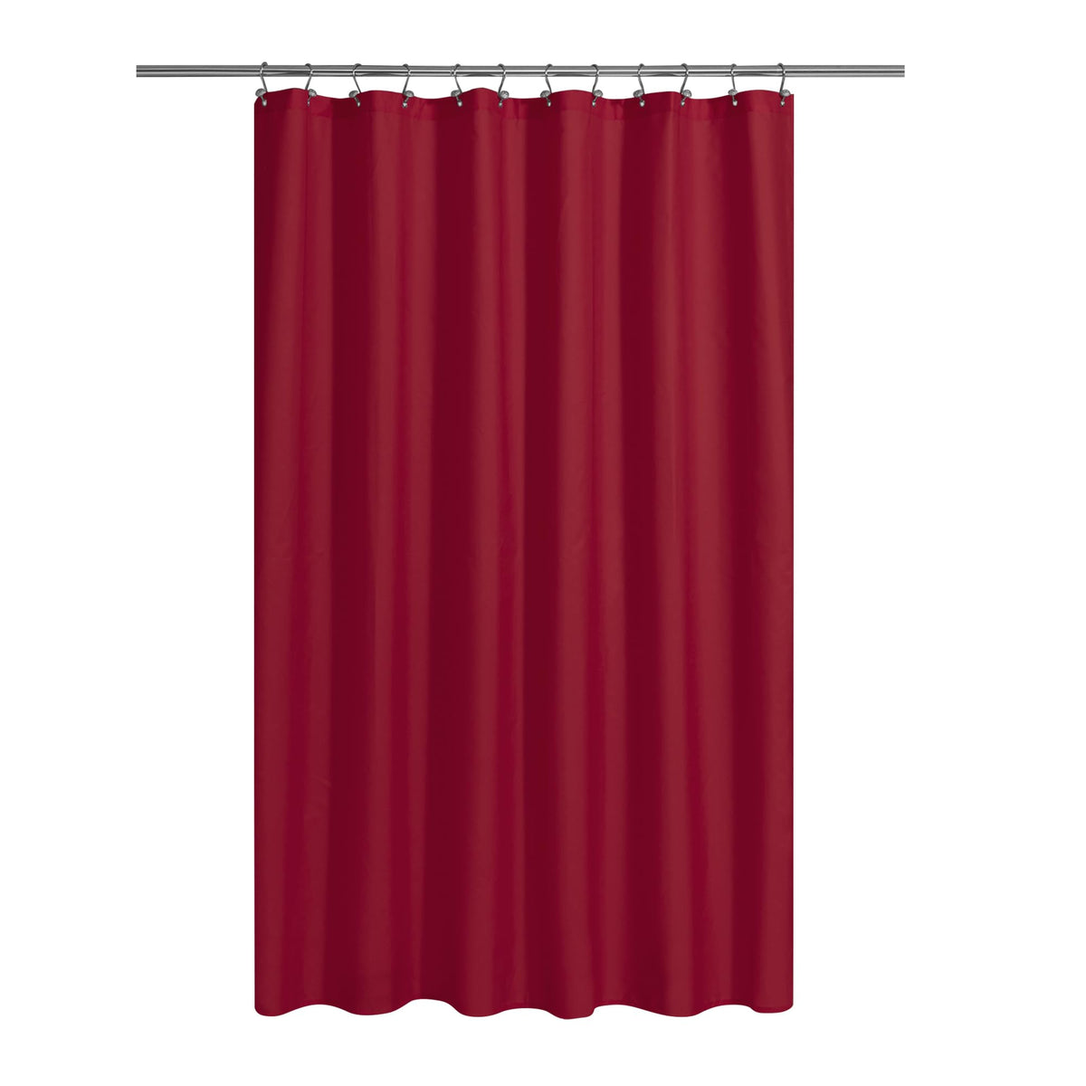 N&Y HOME Fabric Shower Curtain Liner with Magnets Standard Size, White