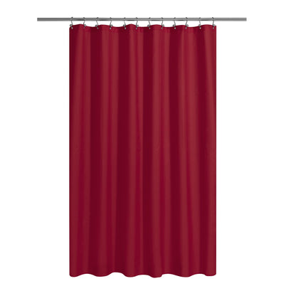 N&Y HOME Fabric Shower Curtain Liner with Magnets Standard Size, White
