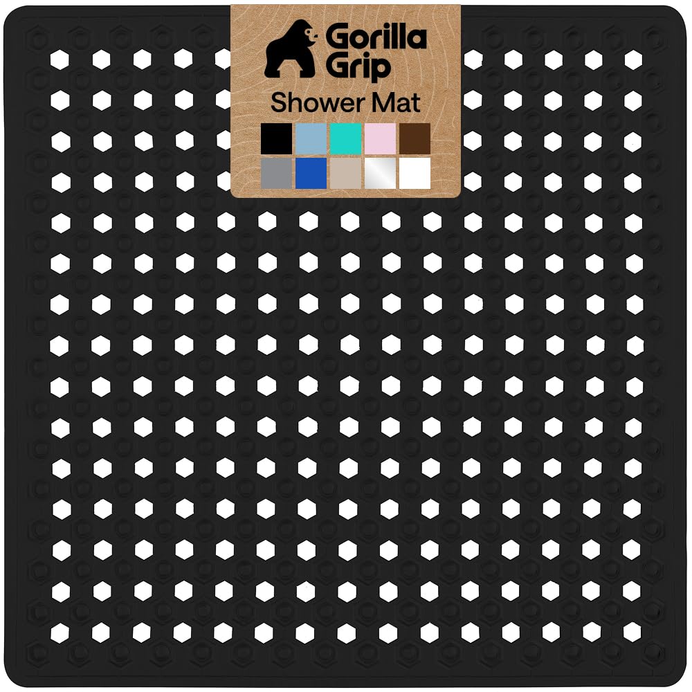 GORILLA GRIP Bath Tub Shower Mat, Bathtub Floor Liner, 35x16 White