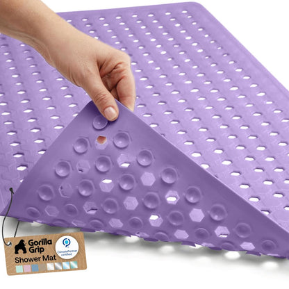 GORILLA GRIP Bath Tub Shower Mat, Bathtub Floor Liner, 35x16 White