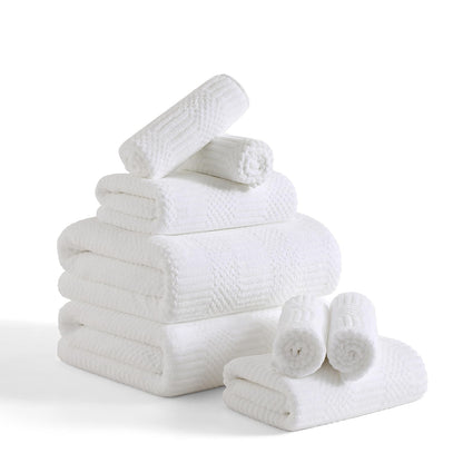 Ycosy 8-Piece Bath Towels Set,2 Oversized Bath Sheet,2 Hand Towels and 4 Washcloths - 600 GSM Soft Microfiber Highly Absorbent Quick Dry Shower Towel Collection for Bathroom Hotel and Spa,Mint Green