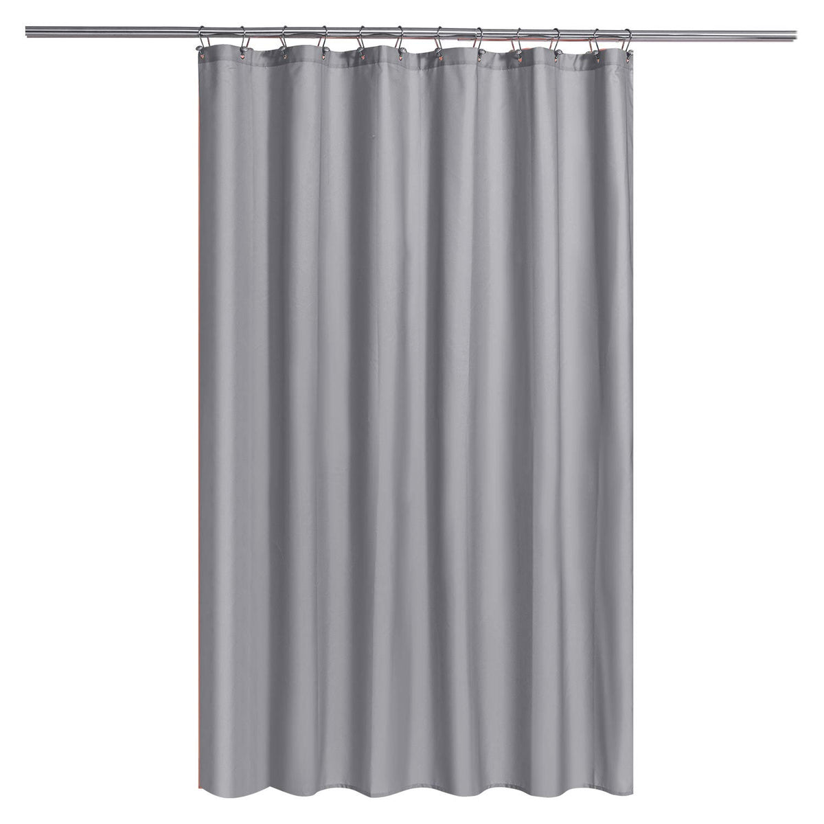 N&Y HOME Fabric Shower Curtain Liner with Magnets Standard Size, White