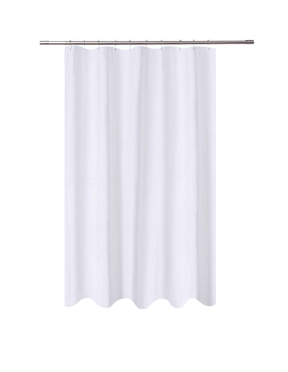N&Y HOME Fabric Shower Curtain Liner with Magnets Standard Size, White