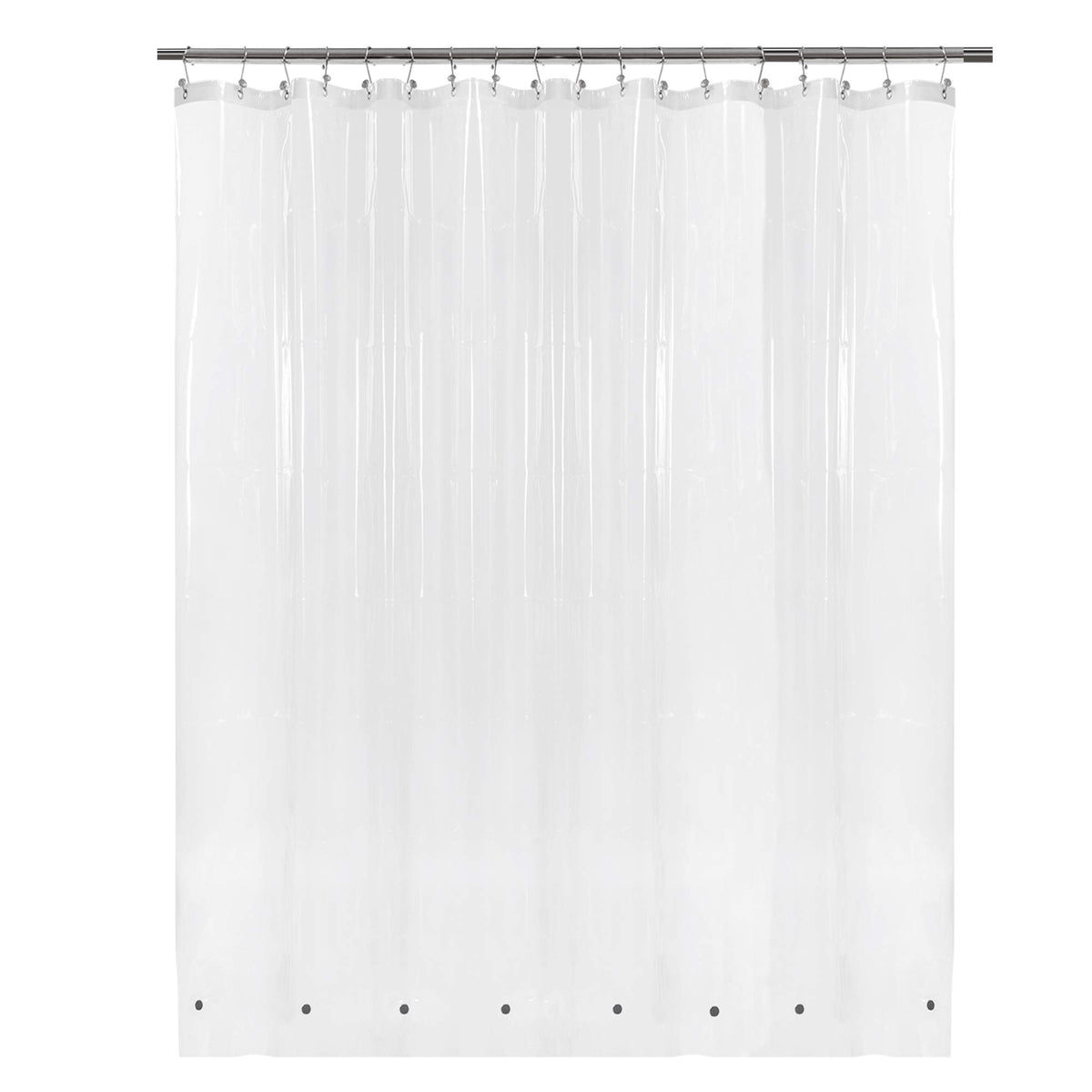 Barossa Design Oeko-tex Certified Shower Curtain Liner Standard Size, Clear