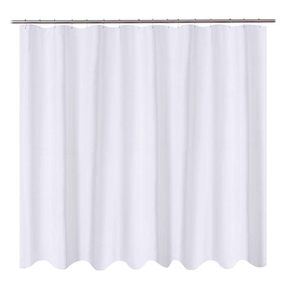 N&Y HOME Fabric Shower Curtain Liner with Magnets Standard Size, White