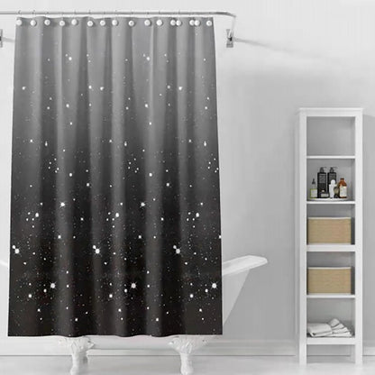 TIKABC Black Shower Curtain Liner, 4G PEVA Shower Liner, Plastic Waterproof Shower Curtains, 72x72 inch with Grommet Holes 3 Magnetic Weights(Black)