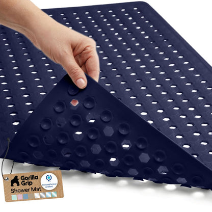 GORILLA GRIP Bath Tub Shower Mat, Bathtub Floor Liner, 35x16 White