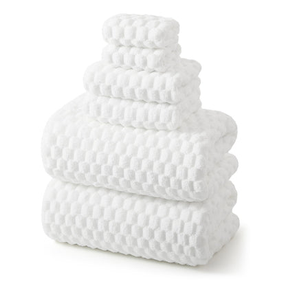 REDKISS Microfiber Bath Towels of 4-27x55 Inches Bath Towel Large, Highly Absorbent Towels for Bathroom, Quick Drying, Super Soft, Lint Free Fluffy Shower Towel for Gym, SPA, Gray, Blue