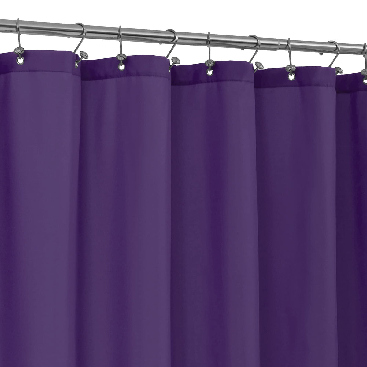 ALYVIA SPRING Waterproof Fabric Shower Curtain or Liner Black, 72x72
