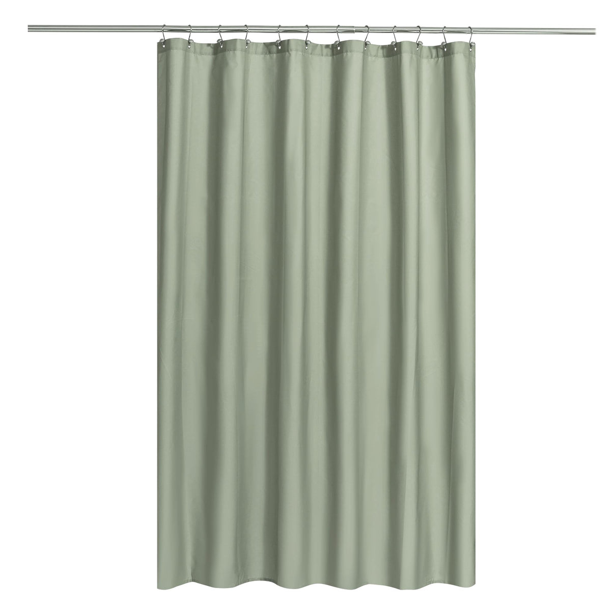 N&Y HOME Fabric Shower Curtain Liner with Magnets Standard Size, White