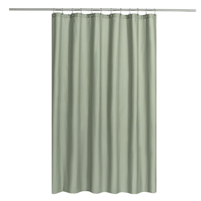 N&Y HOME Fabric Shower Curtain Liner with Magnets Standard Size, White