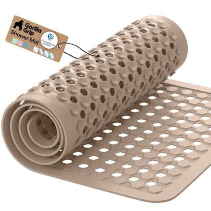 GORILLA GRIP Bath Tub Shower Mat, Bathtub Floor Liner, 35x16 White