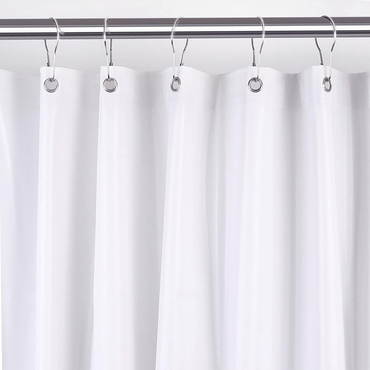 White Shower Curtain Liner,72 x 84 Inches Vinyl 10 G Heavy Duty Plastic Shower Curtain,Waterproof Weighted Bathroom Shower Liner